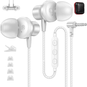 ASKUBSKU 3-5mm headphones with wired plug for versatile devices and clear calls
