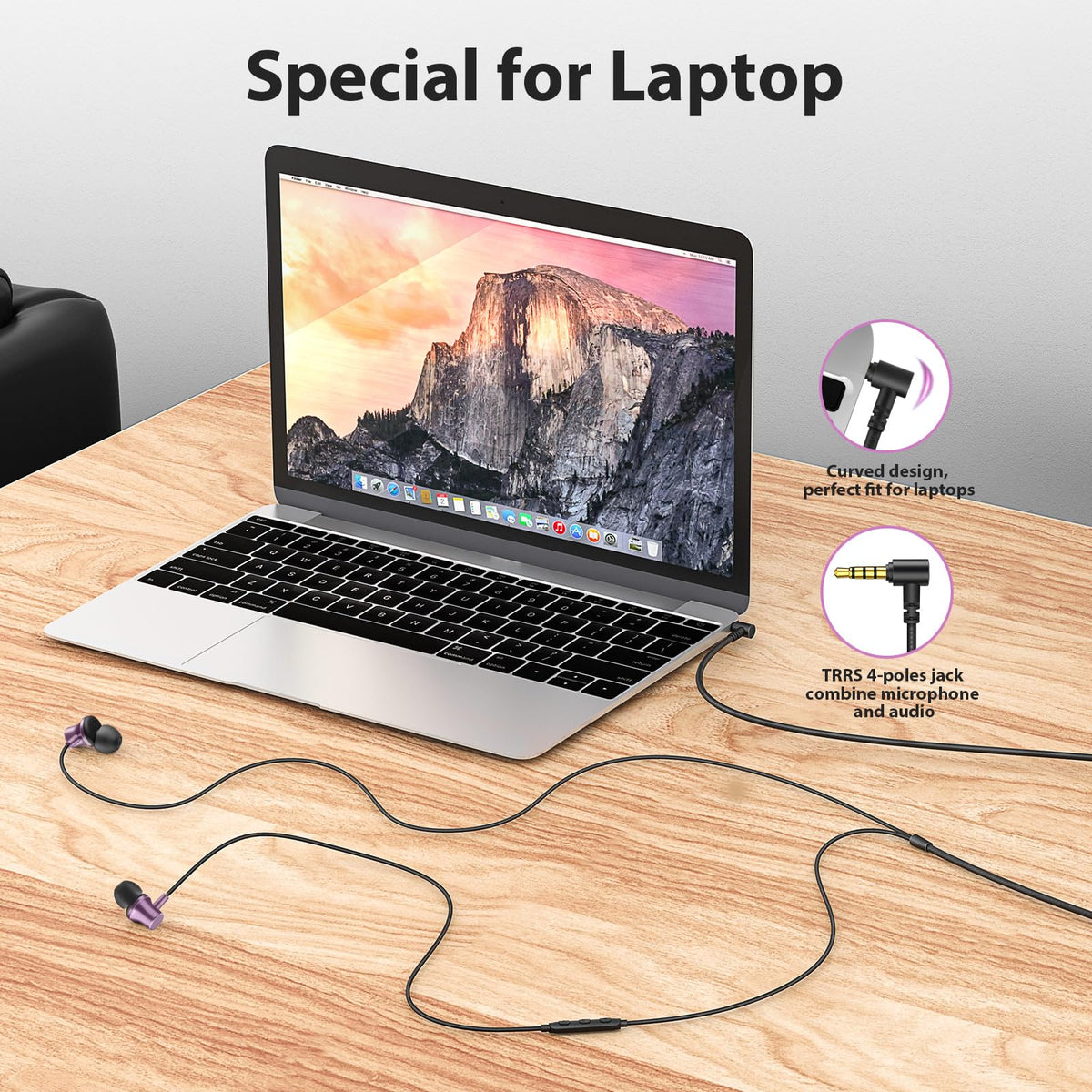ASKUBSKU earbuds with three tip sizes for a secure, comfortable fit.