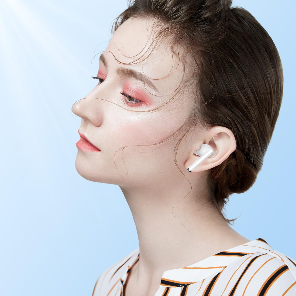 ASKUBSKU Earbuds compact lightweight design sit securely for all-day wear.