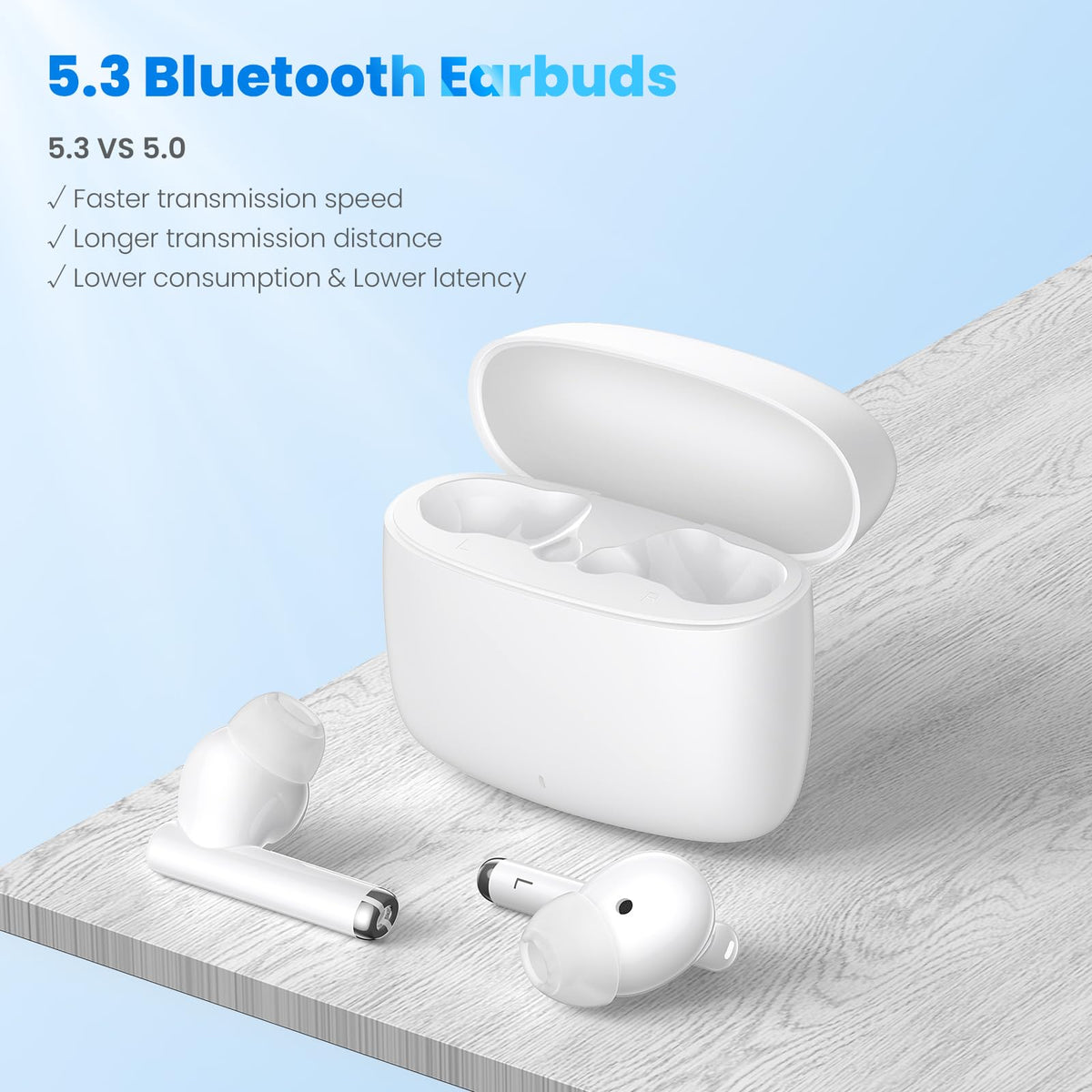ASKUBSKU Earbuds mic improves voice pickup during calls and meetings.