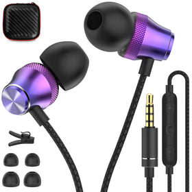 ASKUBSKU front packaging in purple showing earbuds and benefits