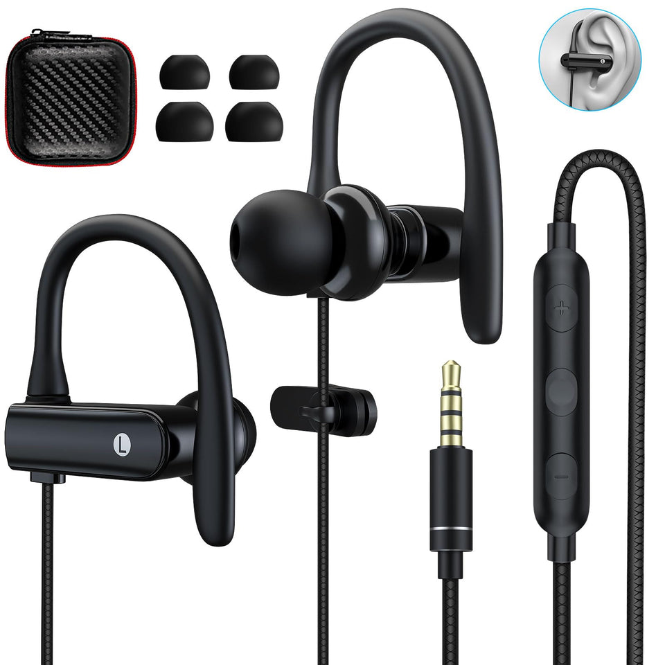 ASKUBSKU front packaging view showing earbuds and headphone features, clear unboxing benefit