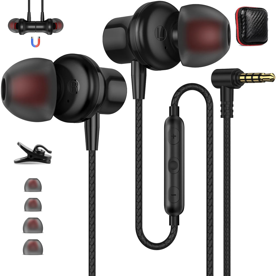 ASKUBSKU headphones with 3.5mm jack for versatile PC and mobile use
