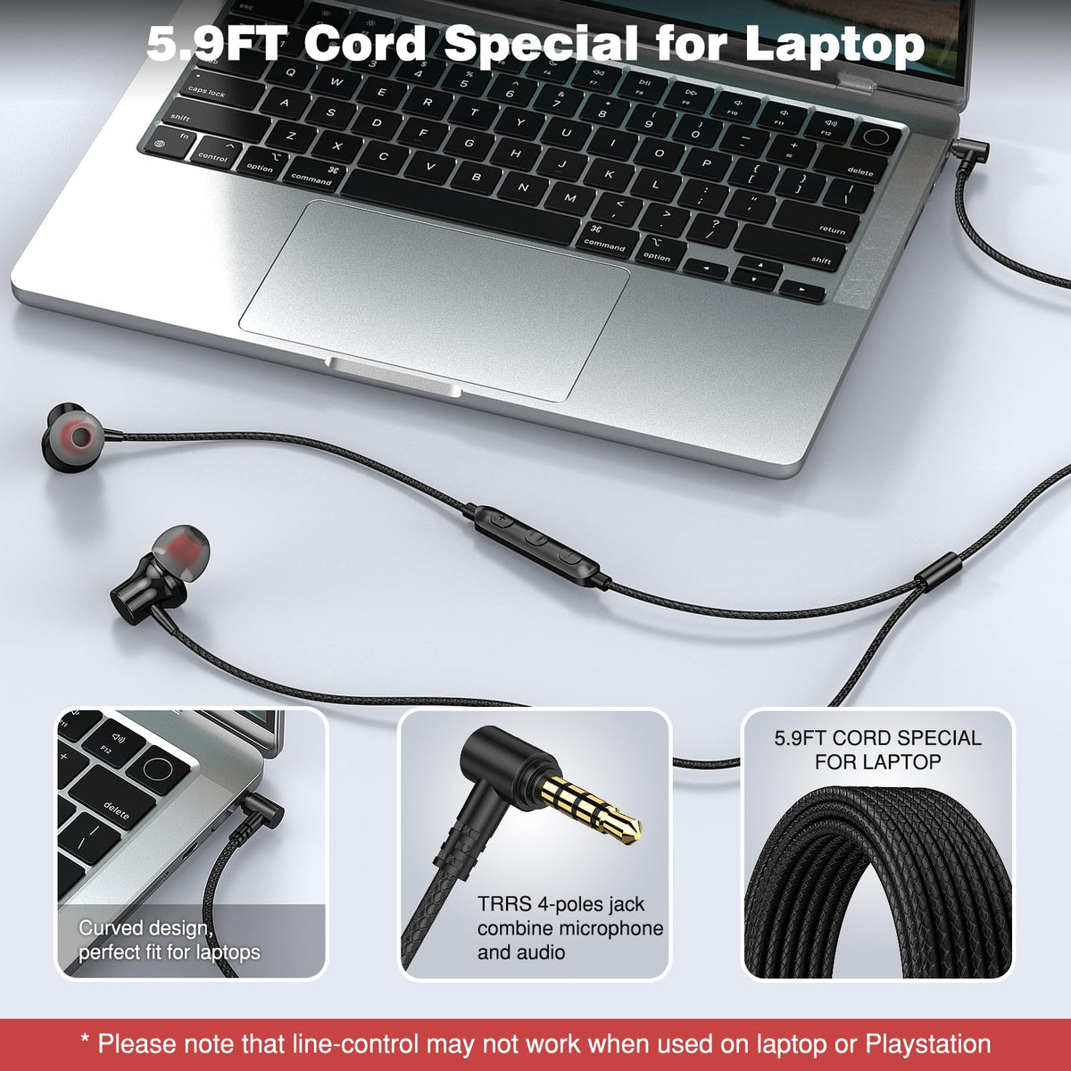 ASKUBSKU long 5.9 ft cable enables flexible listening from across a room