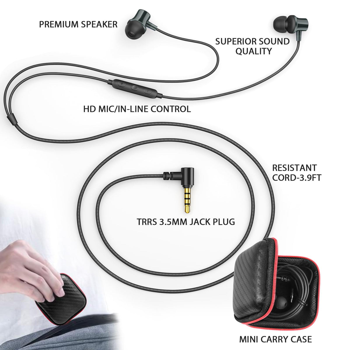 ASKUBSKU magnetic ends reduce clutter when not in use