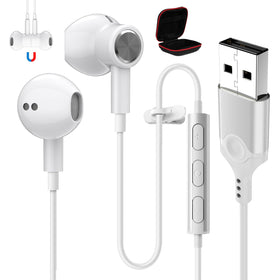 ASKUBSKU headset front view showing clean white design and comfort
