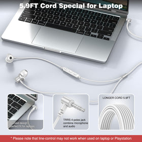 ASKUBSKU long 5-9ft cord for flexible movement at home, work, or gym