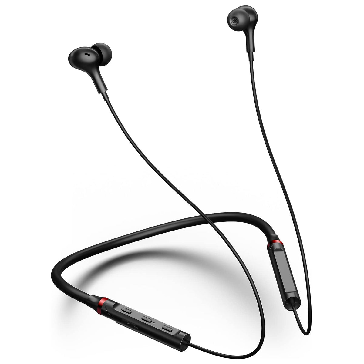 ASKUBSKU neckband headphones side view for daily comfort and durability