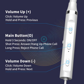 ASKUBSKU neckband earbuds HiFi sound image highlighting rich bass and clear mids.