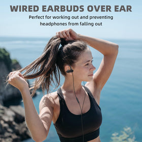 ASKUBSKU earbuds next to smartphone showing size scale and plug-and-play convenience