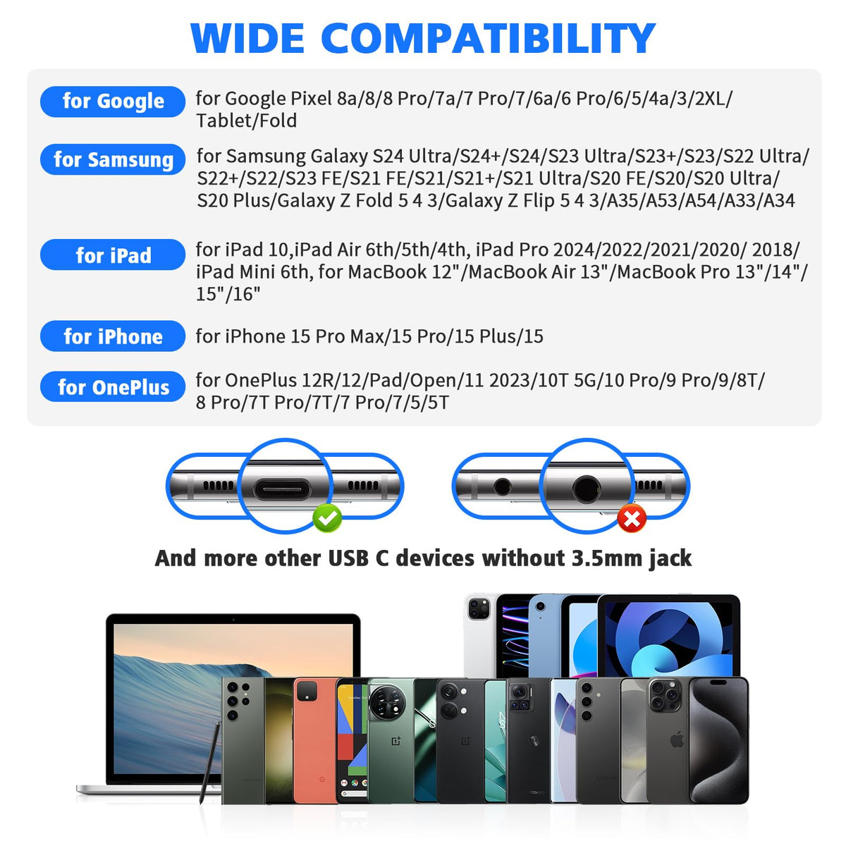 ASKUBSKU USB-C earphones Hi-Res DAC delivering clear stereo sound