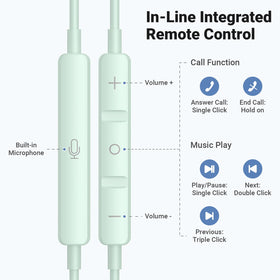 ASKUBSKU USB-C headphones magnetic-neck design for tangle-free wear.