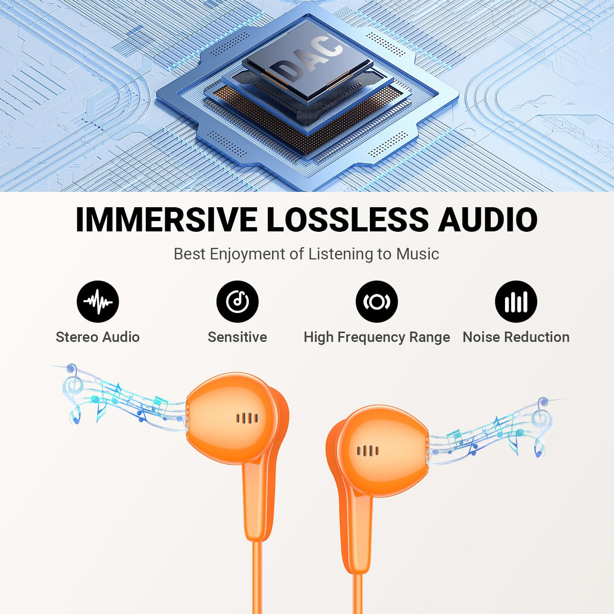 ASKUBSKU USB C headphones side view with inline controls