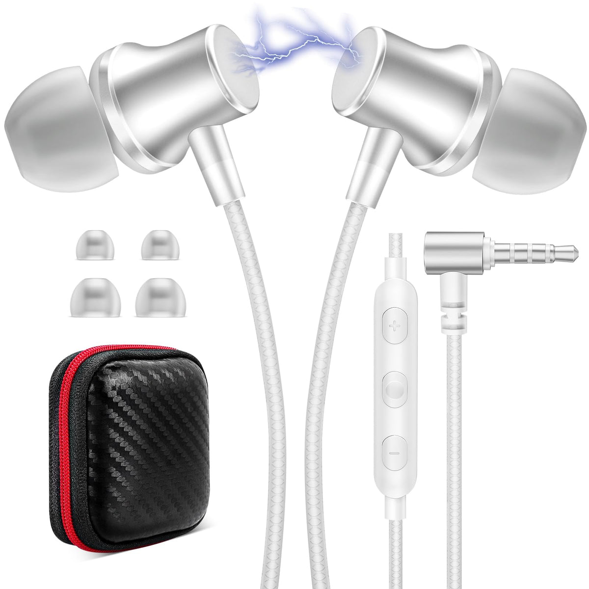 ASKUBSKU wired earbuds with 3.5mm jack for universal device compatibility and reliable audio