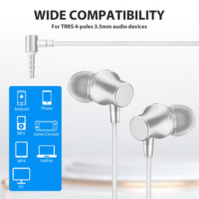 ASKUBSKU inline control with built-in mic enables hands-free calls and media control