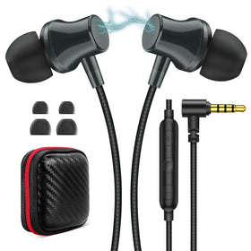 ASKUBSKU wired headphones with a 3-5mm jack, versatile for laptop, phone, and tablet