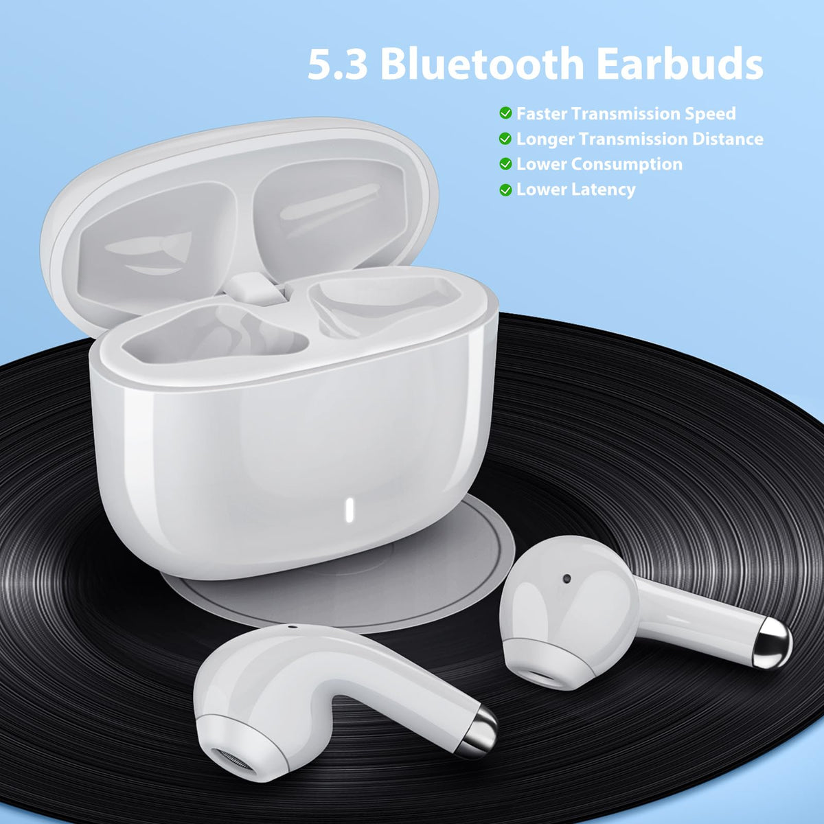 ASKUBSKU true wireless earbuds with 5.3 Bluetooth for low-latency streaming.
