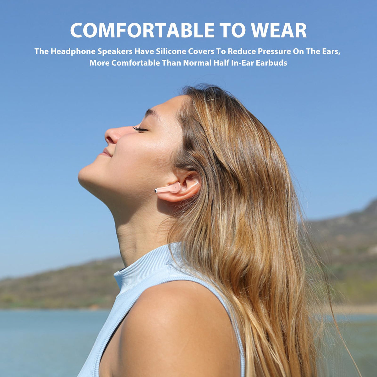 ASKUBSKU wireless earbuds compact charging case: portable case for on-the-go power.
