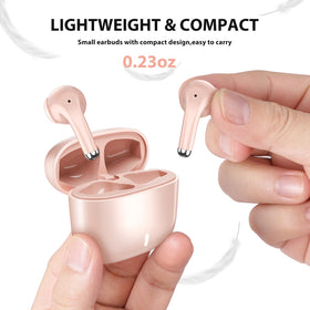 ASKUBSKU wireless earbuds mic calls: built-in microphone for hands-free conversations.