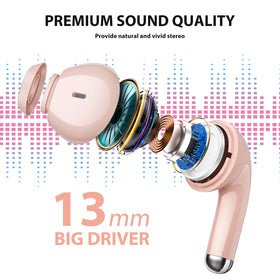 ASKUBSKU wireless earbuds smart touch: control calls and music with intuitive taps.