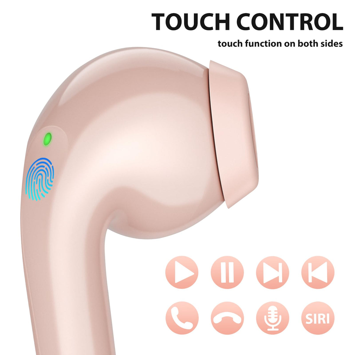 ASKUBSKU wireless earbuds stereo sound focus, rich balanced audio for movies and music.