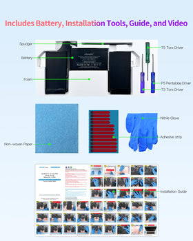ASMARK A1965 MacBook Air 13in open image shows upgrade-ready battery