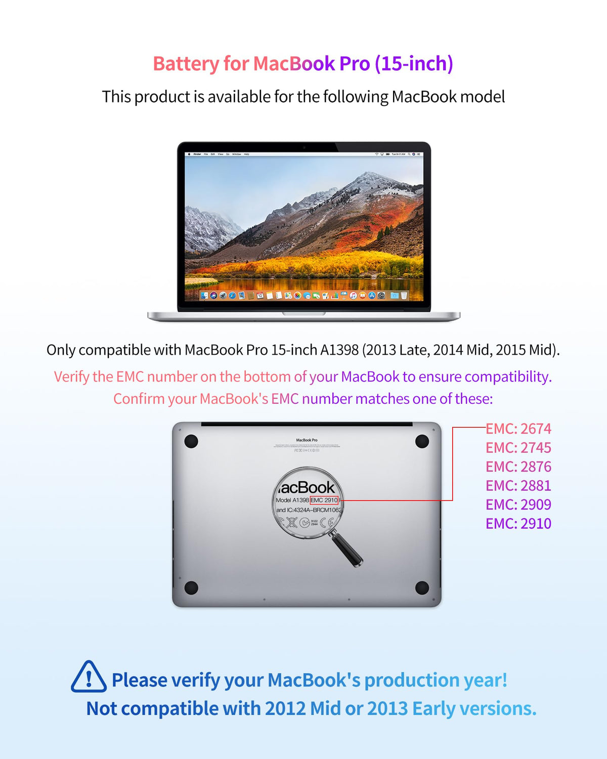 Close-up showing ASMARK battery fitting into MacBook Pro for replacement