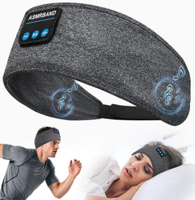 ASMRBAND front view of Bluetooth sleep headband showing full design and comfort