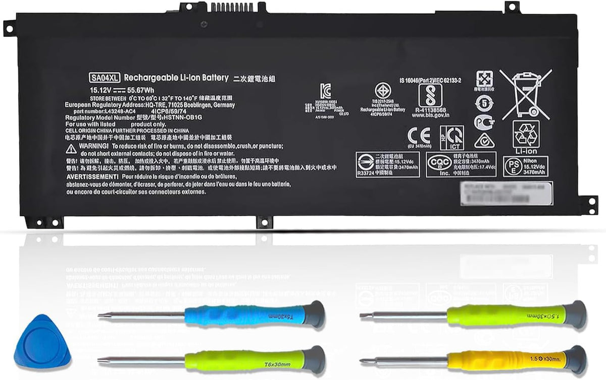 ASODI SA04XL battery for HP Envy X360 15-dr000 extends on-the-go use.