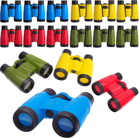 ASONA kids binoculars in red with neck strap for outdoor exploration.