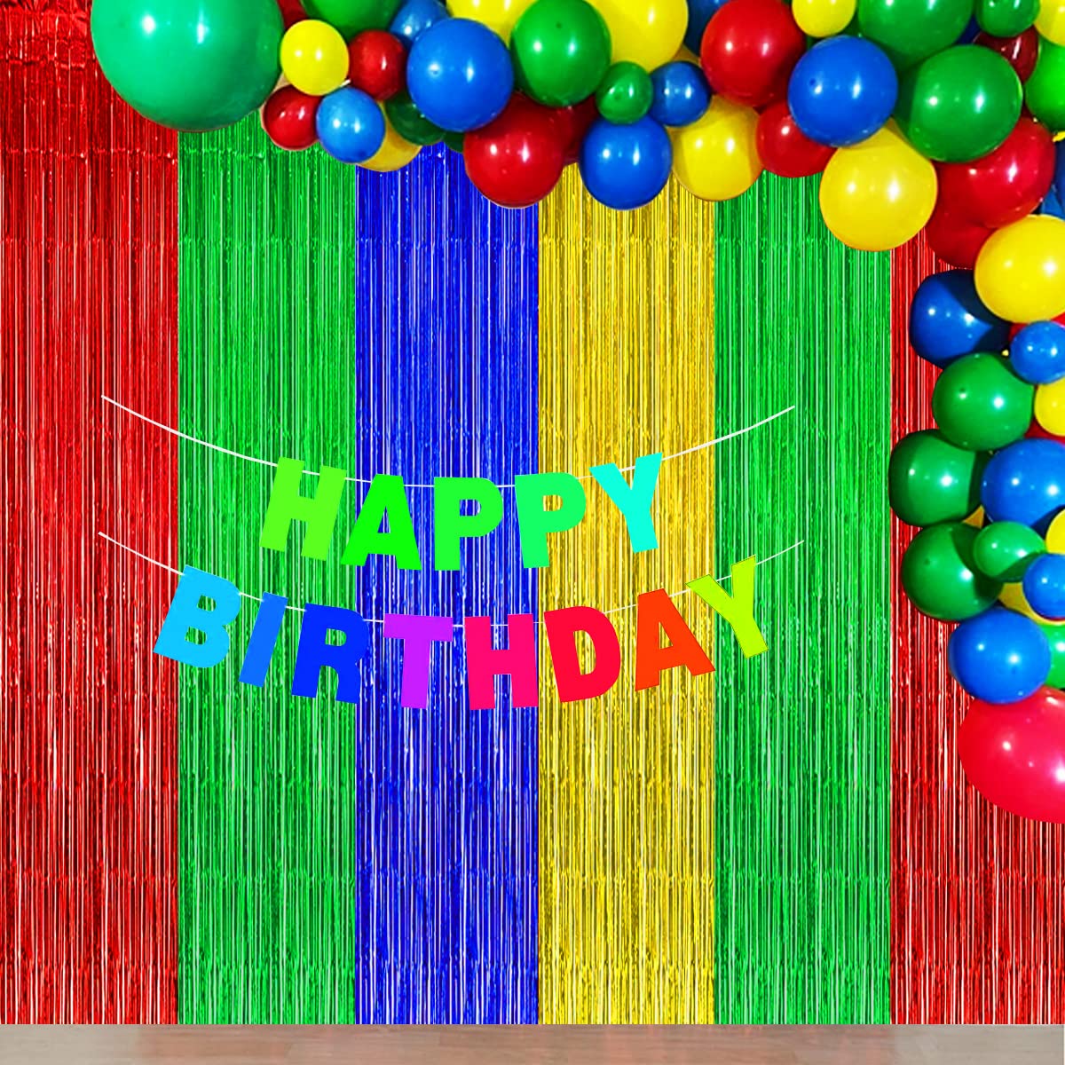 Asonlye decorative tinsel curtain brightens any graduation or celebration