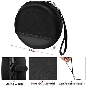 Asrnten open case displaying mesh pocket and elastic disc sleeve for organized storage