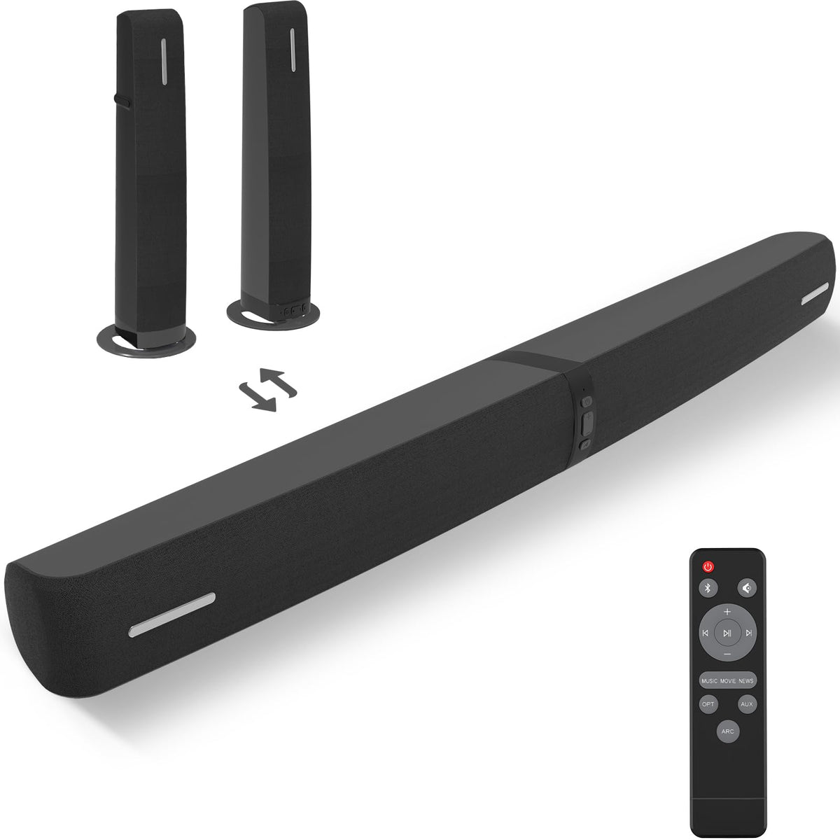 Assistrust Sound Bar in a living room setup enhances cinematic dialogue and immersive sound.