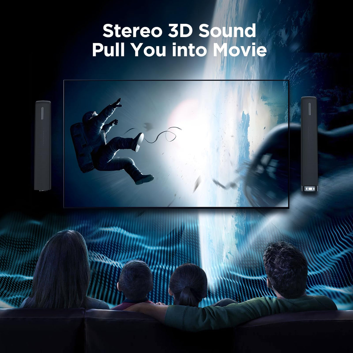 Assistrust Sound Bar Movie mode boosts cinema ambience and dialogue clarity.