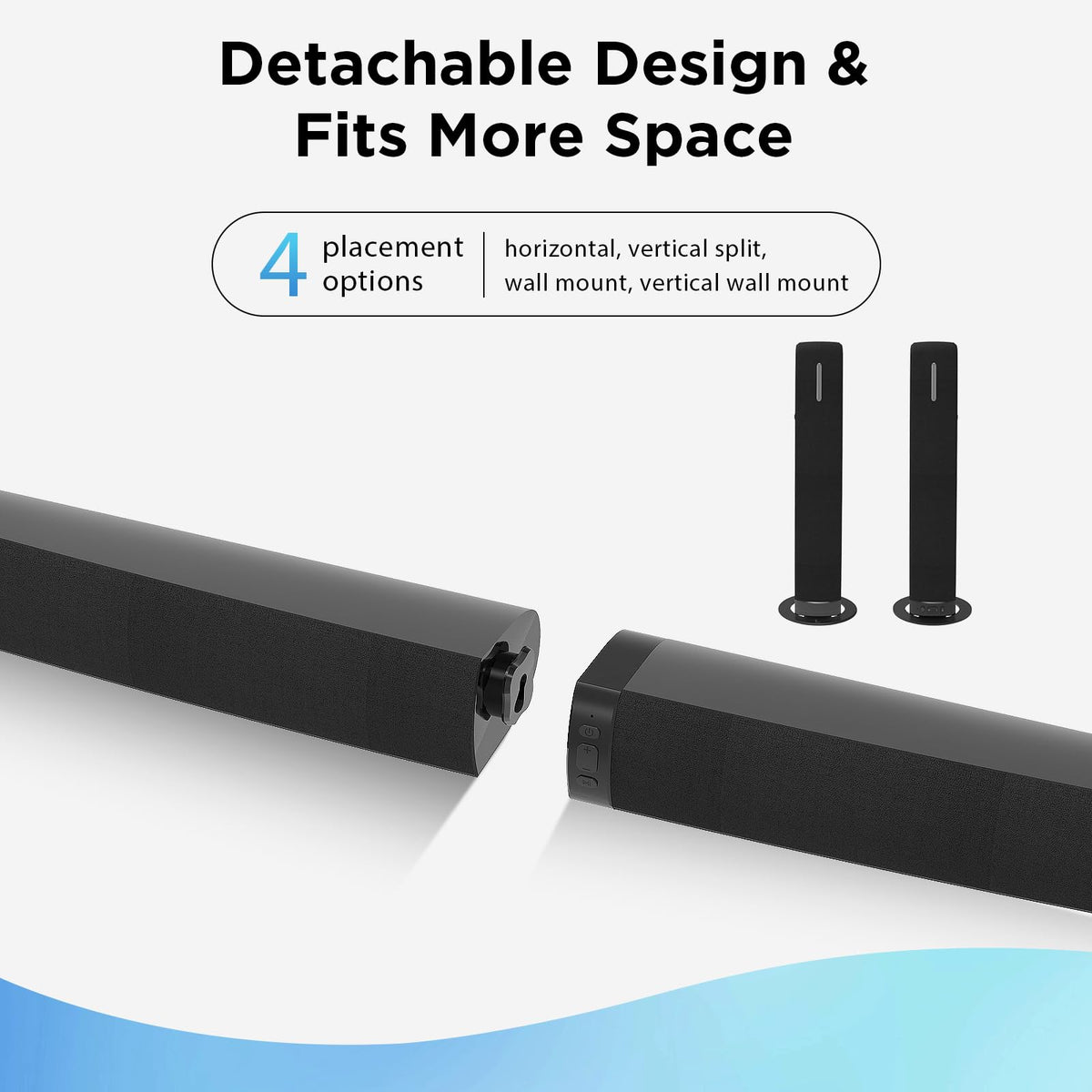 Assistrust Sound Bar works with your TV remote for ARC mode control.