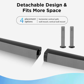 Assistrust Sound Bar offers Bluetooth 5.3, ARC, Optical, and AUX for flexible wiring.