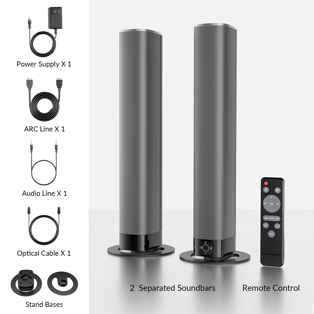 Assistrust Sound Bar desk setup delivers clear sound without clutter