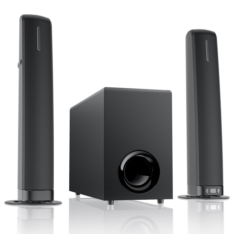 Assistrust Sound Bar front view delivers immersive TV audio with clear dialogue.