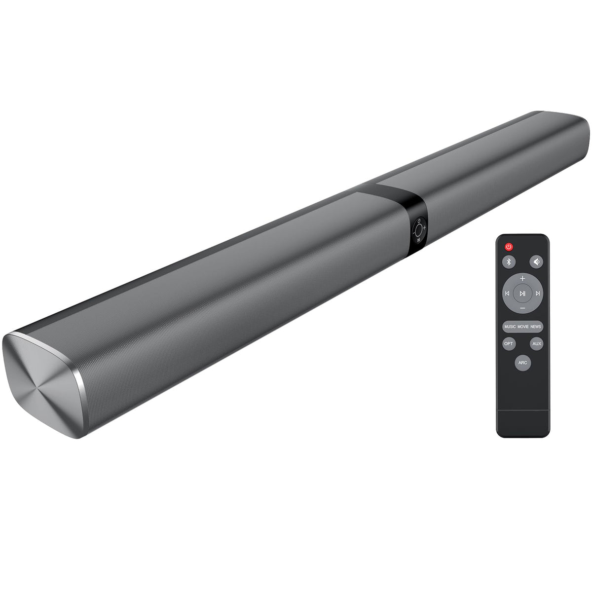 Assistrust Sound Bar front view showcasing 80W power for immersive TV audio