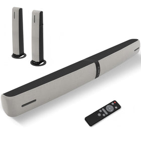 Assistrust Sound Bar horizontal tabletop for TV viewing delivers clear mids and crisp dialogue.