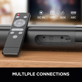 Assistrust Sound Bar TV/gaming setup enhances cinematic dialogue and effects