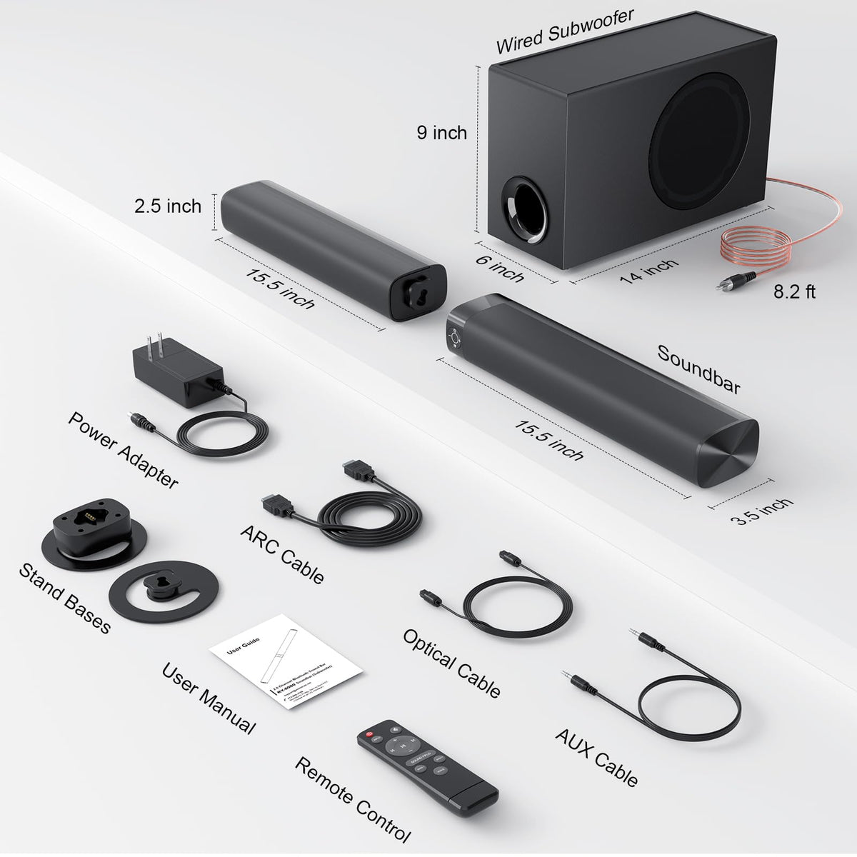 Assistrust soundbar wall-mount or tabletop placement for flexible setup.