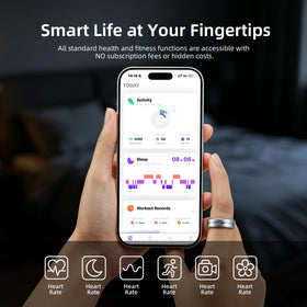 Asteraty ring monitors heart rate, SpO2, and HRV for recovery awareness.