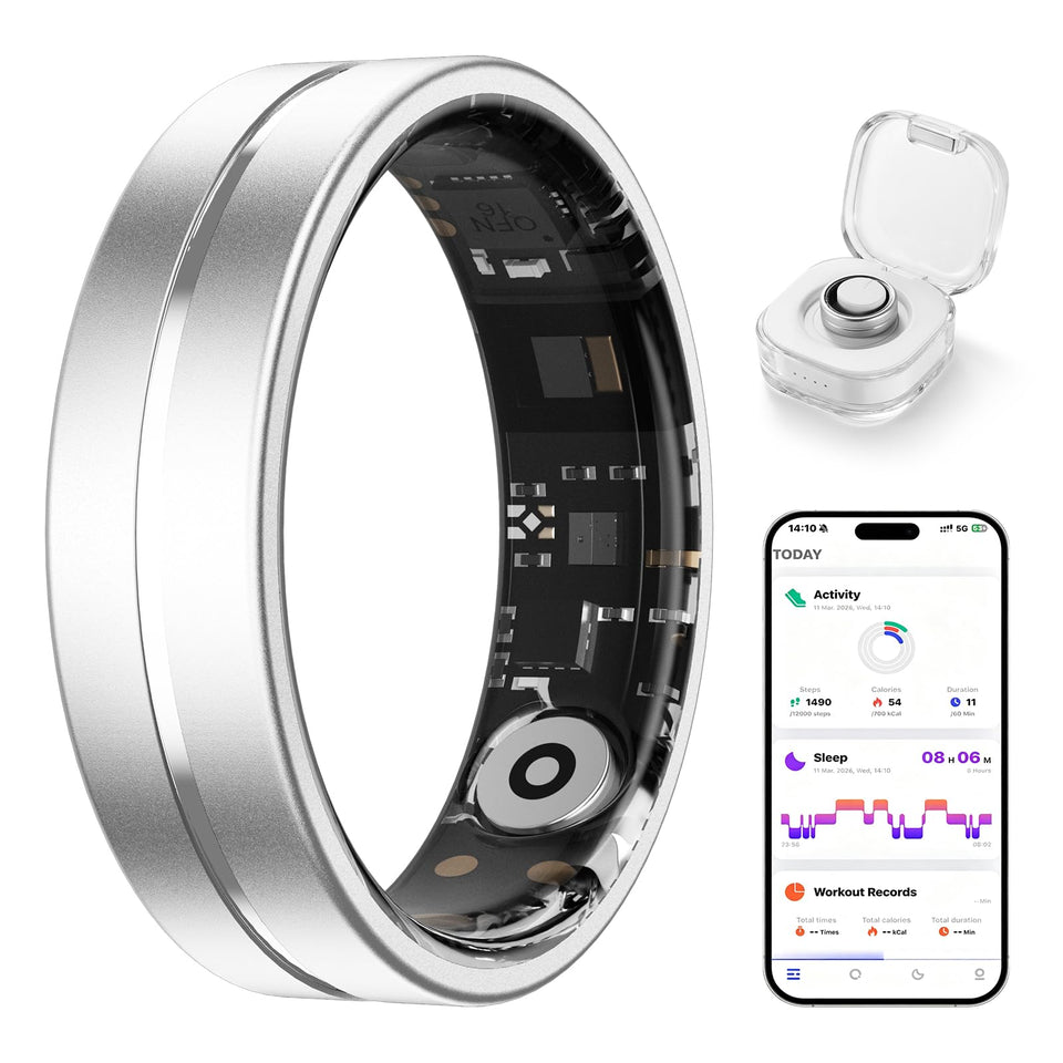 Asteraty smart ring on the wrist tracks sleep and activity insights.