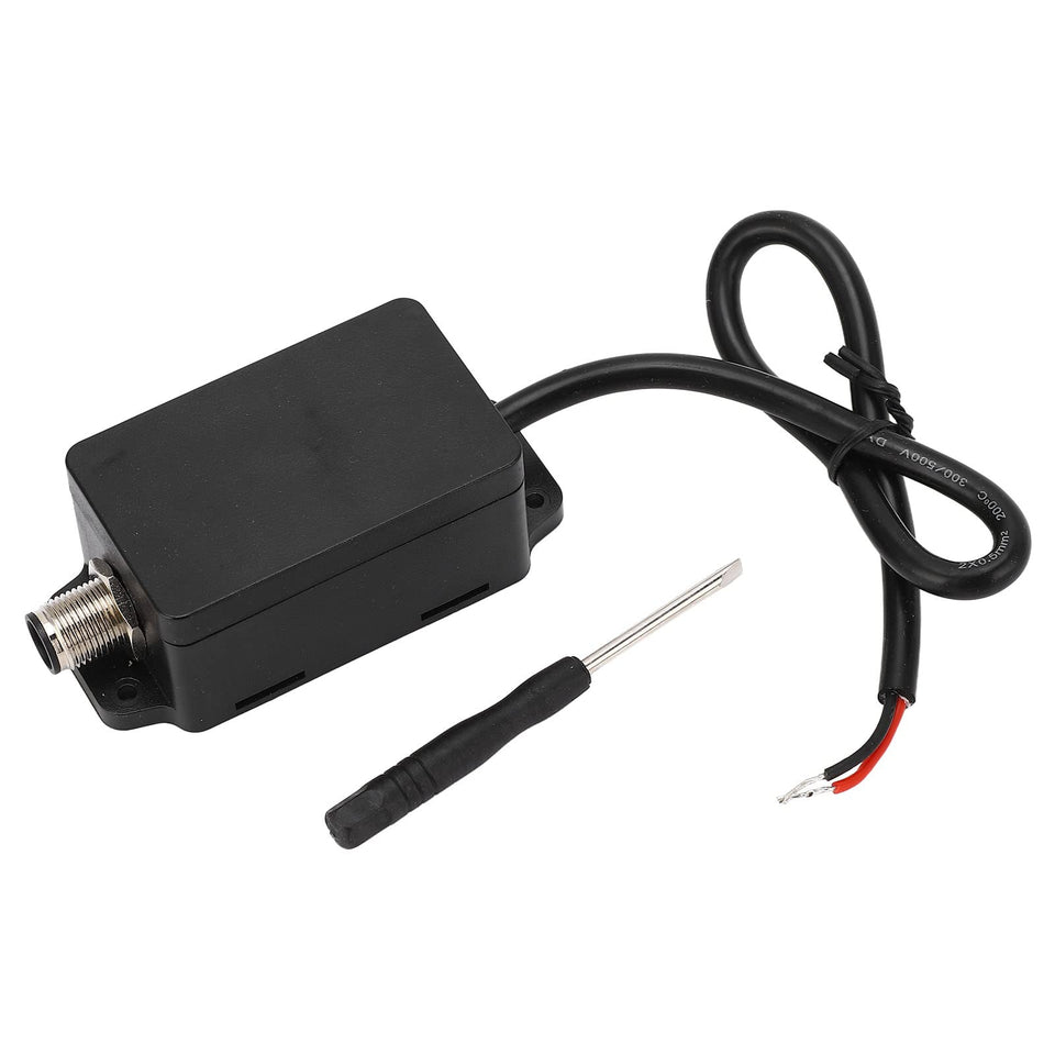 Astibym NMEA2000 converter front view showing compact metal housing for rugged marine use.