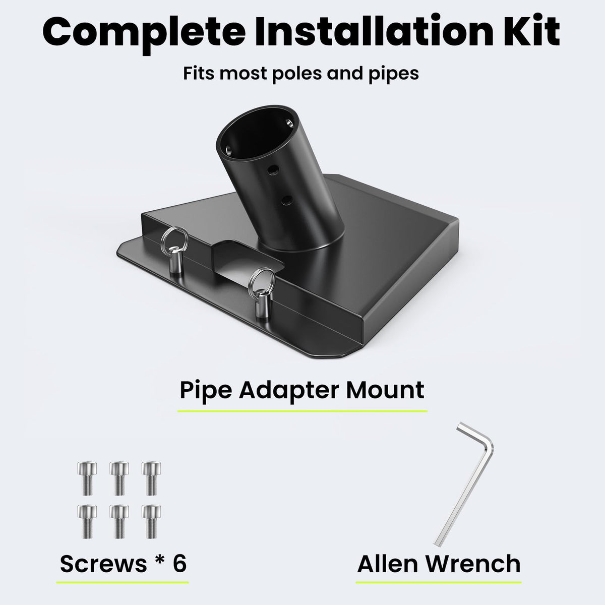 AstraBase mounting base extension screws and manual included for easier installation