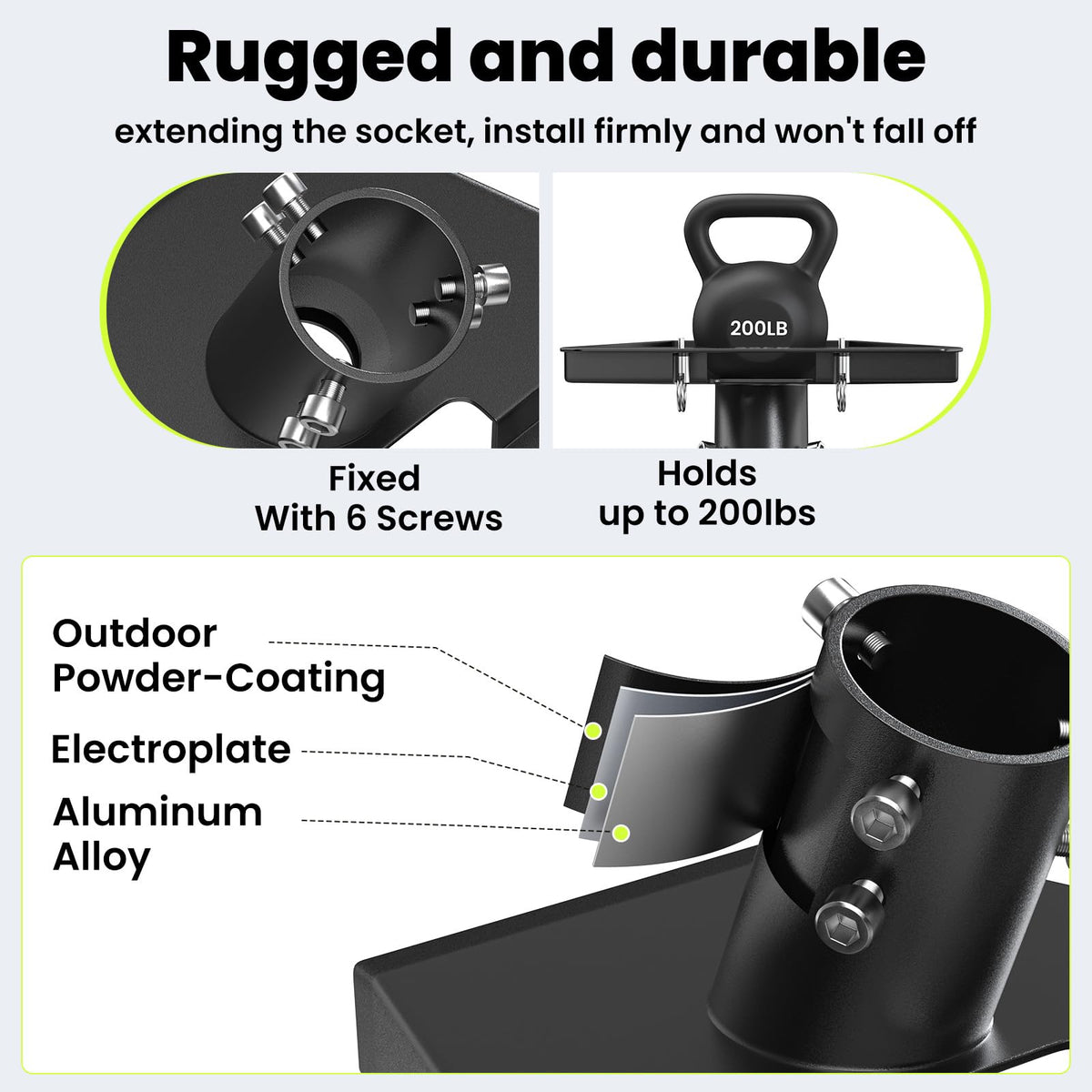 AstraBase pipe adapter supports roof wall and mobile installations with versatility