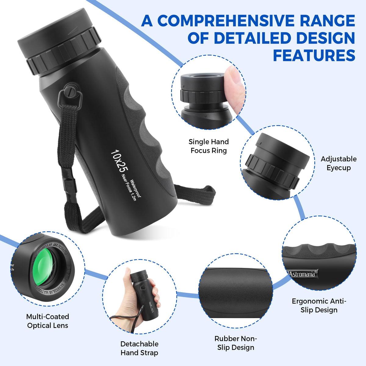 Astromania monocular used for birdwatching in nature offering enhanced distant viewing