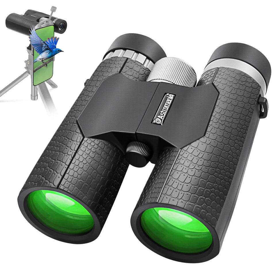 Astromania front view showing compact binoculars and clear field of view benefit