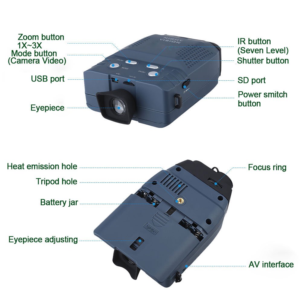 Astromania night vision monocular IR LED illuminator enables clearer images in low light